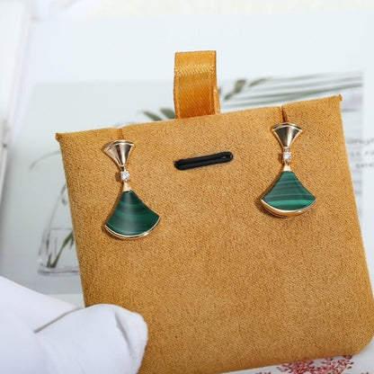 [Stellar Jewelry]DREAM MALACHITE PINK GOLD EARRINGS