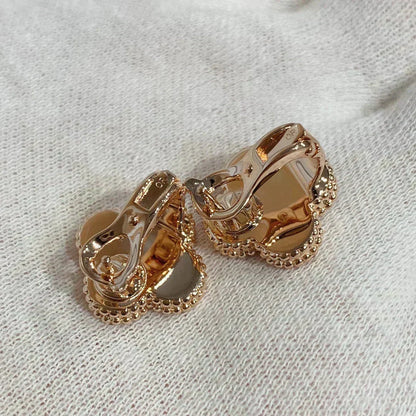 [Stellar Jewelry]CLOVER MEDIUM 1 MOTIFS CARNELIAN  DIAMOND earrings