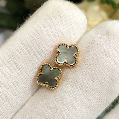 [Stellar Jewelry]CLOVER MINI GOLD EARRINGS