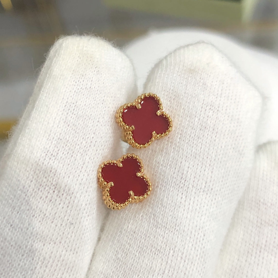 [Stellar Jewelry]CLOVER MINI GOLD EARRINGS