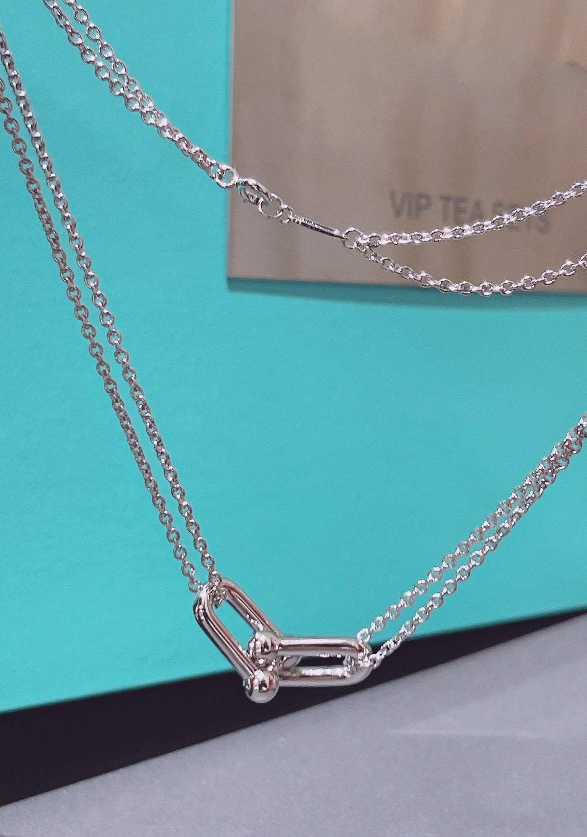 [Stellar jewels]HARDWEAR DOUBLE LINK PEDANT SILVER NECKLACE