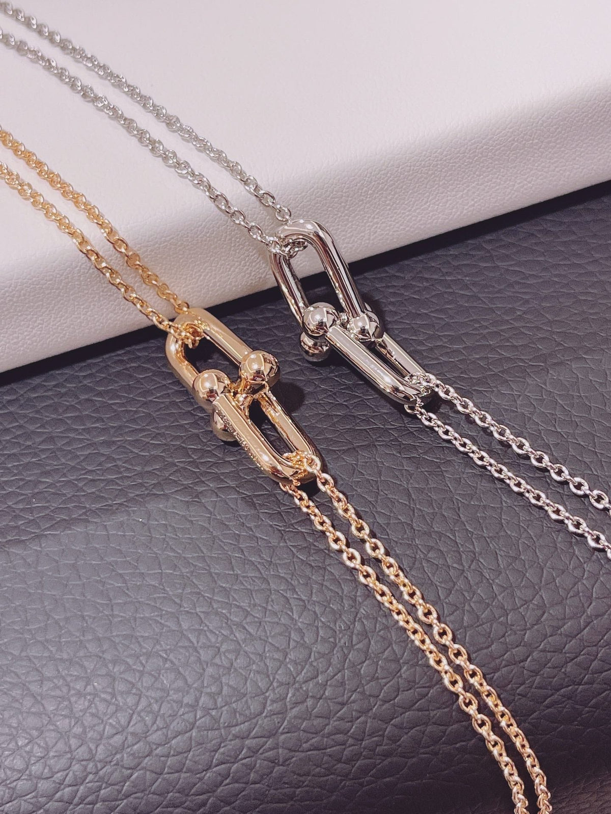[Stellar jewels]HARDWEAR DOUBLE LINK PEDANT SILVER NECKLACE