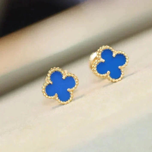 [Stellar Jewelry]CLOVER MINI 9.5MM TURQUOISE EARRINGS