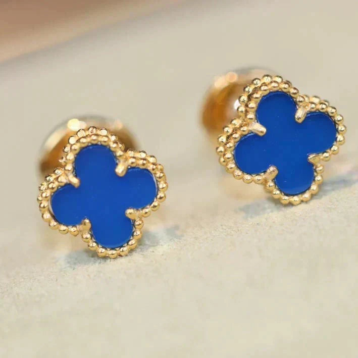 [Stellar Jewelry]CLOVER MINI 9.5MM TURQUOISE EARRINGS
