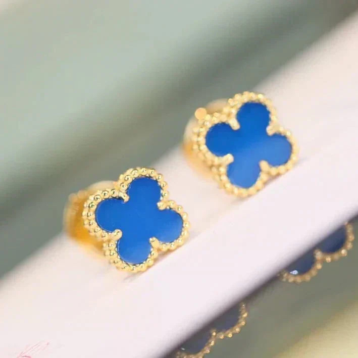 [Stellar Jewelry]CLOVER MINI 9.5MM TURQUOISE EARRINGS