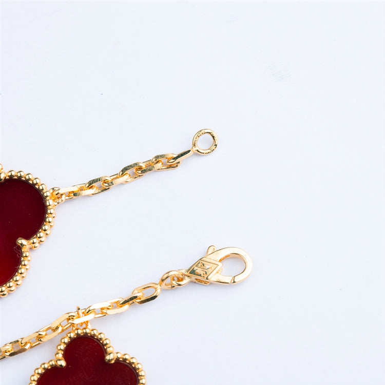 [Stellar Jewelry]CLOVER BRACELET 5 MOTIFS CARNELIAN TIGER EYE