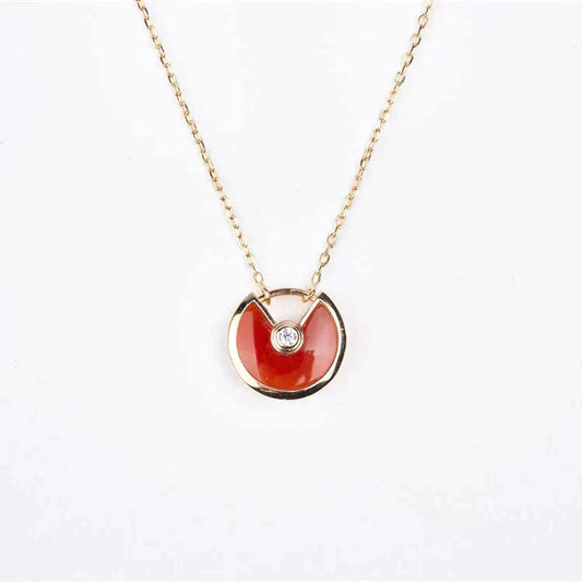 [Stellar Jewelry]AMULETTE GOLD CARNELIAN ONYX NECKLACE