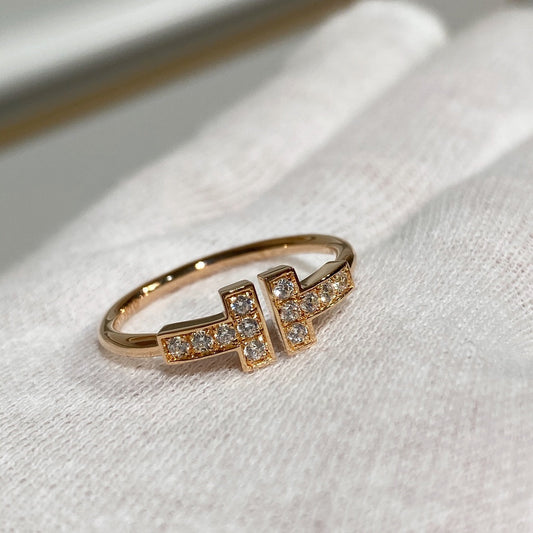 [Stellar jewels] WIRE RING DIAMOND PINK GOLD