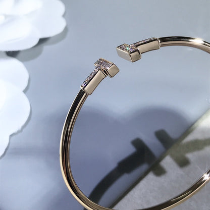[Stellar jewels]T BRACELET PINK GOLD 1.8MM DIAMOND