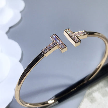 [Stellar jewels]T BRACELET PINK GOLD 1.8MM DIAMOND