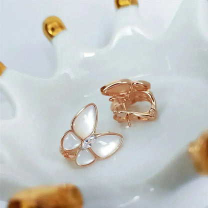 [Stellar Jewelry]BUTTERFLY MOP DIAMOND EARRINGS