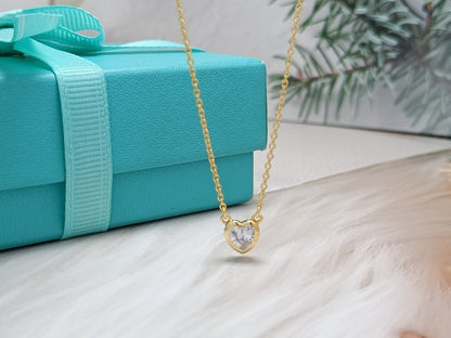 [Stellar jewels]HEART BIG DIAMOND NECKLACE