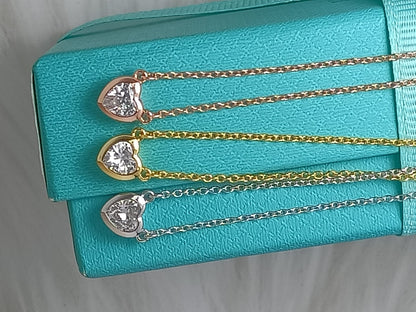 [Stellar jewels]HEART BIG DIAMOND NECKLACE