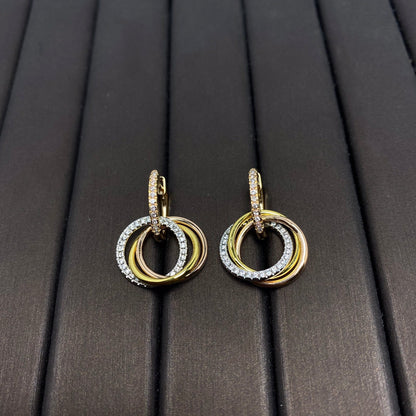 [Stellar jewels]TRINITY EARRINGS GOLD DIAMOND