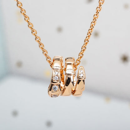 [Stellar Jewelry]SERPENTI PINK GOLD NECKLACE DIAMOND