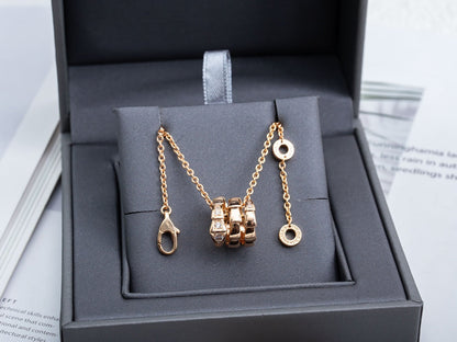 [Stellar Jewelry]SERPENTI PINK GOLD NECKLACE DIAMOND