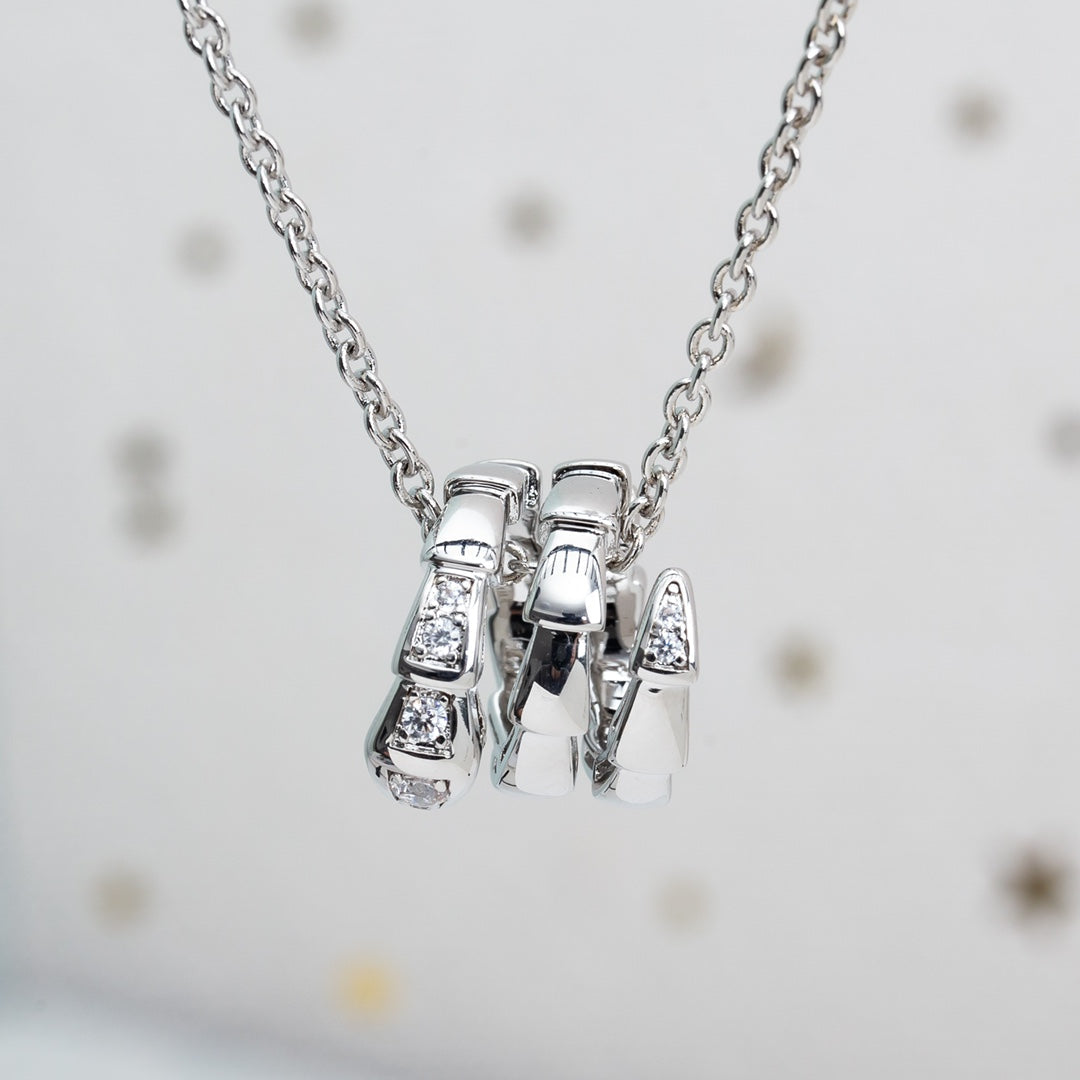 [Stellar Jewelry]SERPENTI SILVER NECKLACE DIAMOND