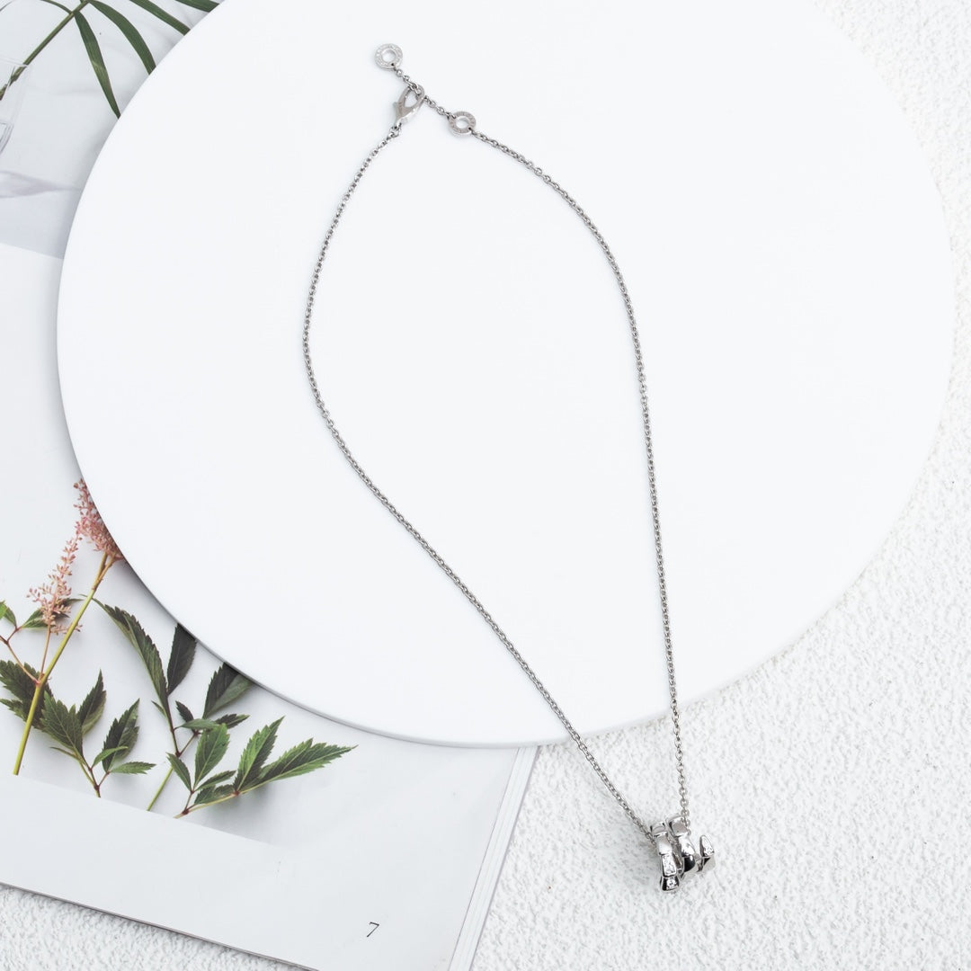 [Stellar Jewelry]SERPENTI SILVER NECKLACE DIAMOND
