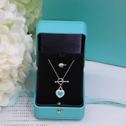 [Stellar jewels]DOUBLE HEART BLUE NECKLACE