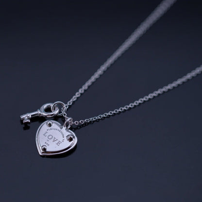 [Stellar jewels]KEY AND HEART SILVER NECKLACE