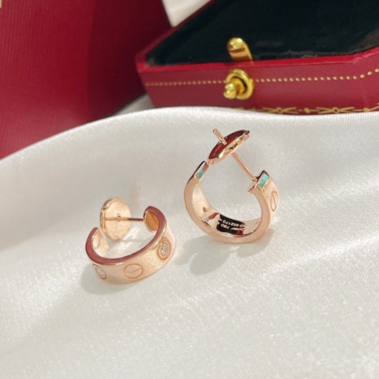 [Stellar Jewelry]LOVE EARRINGS 5.7MM 2 DIAMONDS