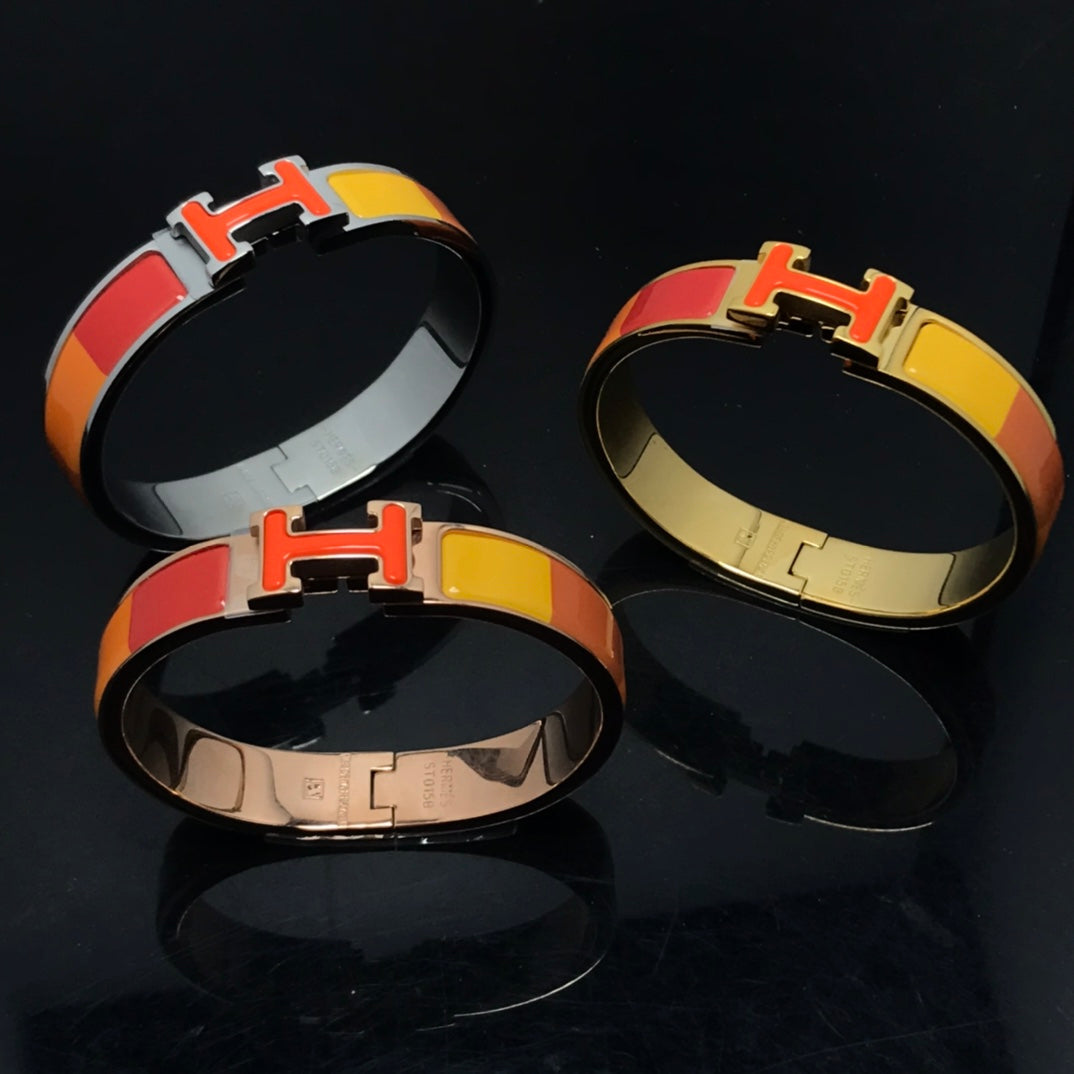 [Stellar Jewelry]H BRACELET ORANGE RAINBOW CERAMIC