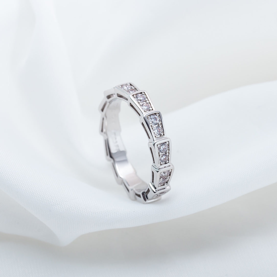 [Stellar Jewelry]SERPENTI RING SILVER DIAMOND PAVED 3MM