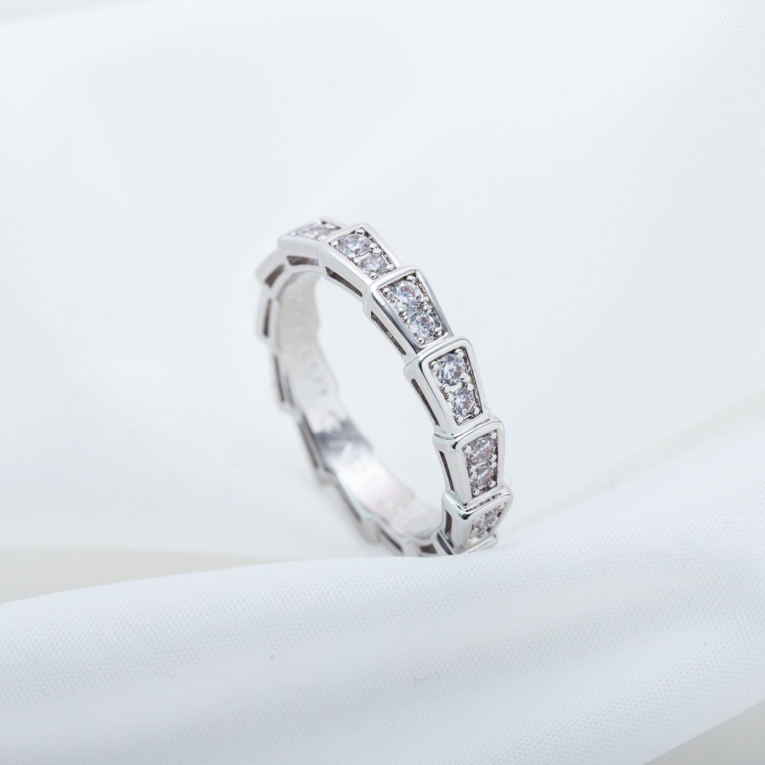 [Stellar Jewelry]SERPENTI RING SILVER DIAMOND PAVED 3MM