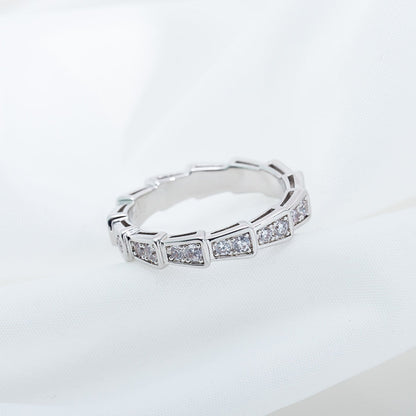 [Stellar Jewelry]SERPENTI RING SILVER DIAMOND PAVED 3MM