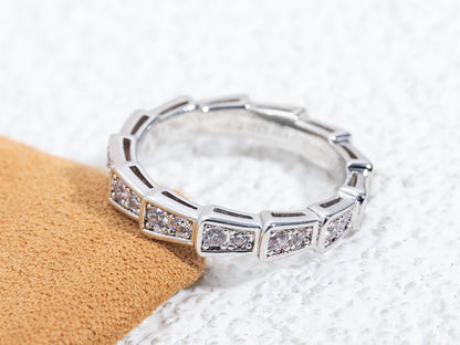 [Stellar Jewelry]SERPENTI RING SILVER DIAMOND PAVED 3MM