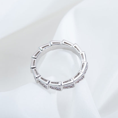 [Stellar Jewelry]SERPENTI RING SILVER DIAMOND PAVED 3MM