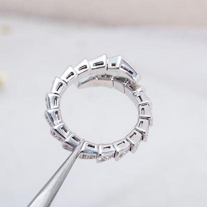[Stellar Jewelry]SERPENTI RING SILVER DIAMOND PAVED 4MM