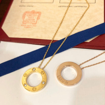 [Stellar Jewelry]LOVE NECKLACE 16MM 3 DIAMONDS