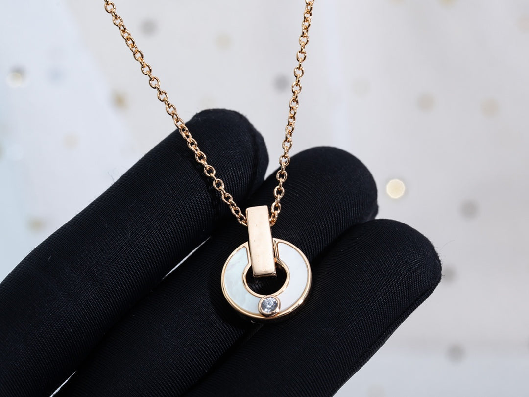 [Stellar Jewelry]GARI NECKLACE PINK GOLD MOP