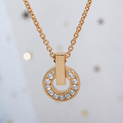 [Stellar Jewelry]GARI NECKLACE PINK GOLD DIAMOND