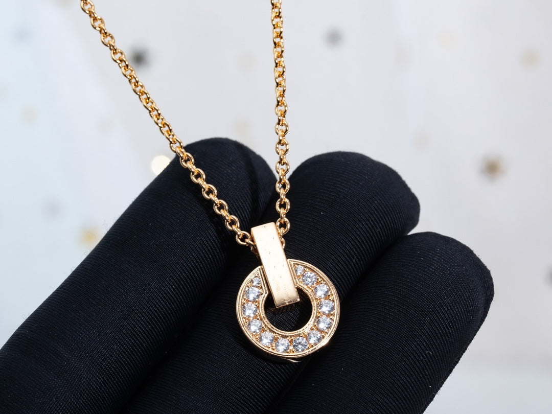 [Stellar Jewelry]GARI NECKLACE PINK GOLD DIAMOND