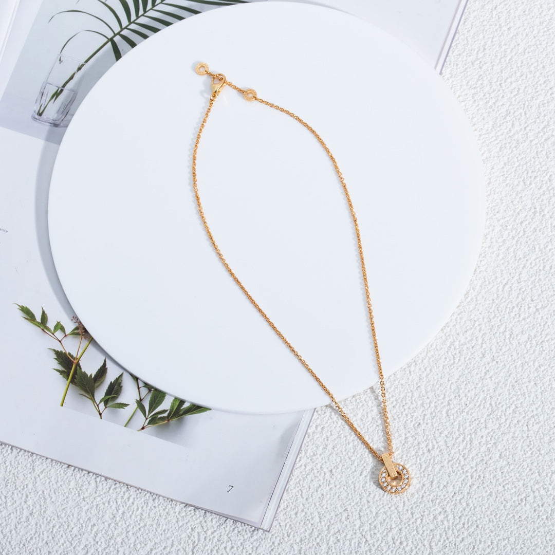 [Stellar Jewelry]GARI NECKLACE PINK GOLD DIAMOND