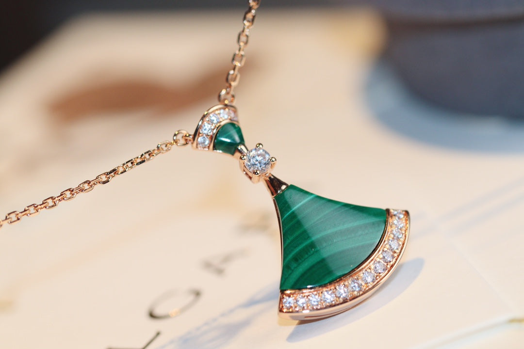 [Stellar Jewelry]DREAM NECKLACE MALACHITE DIAMOND