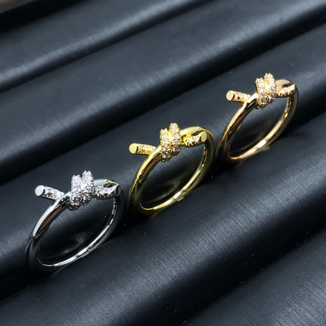 [Stellar jewels]KNOT RING 1.2MM DIAMOND