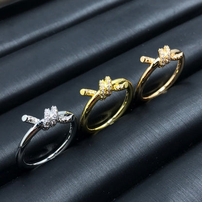 [Stellar jewels]KNOT RING 1.2MM DIAMOND