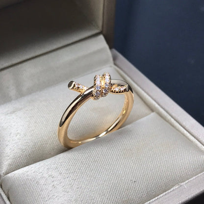[Stellar jewels]KNOT RING 1.2MM DIAMOND