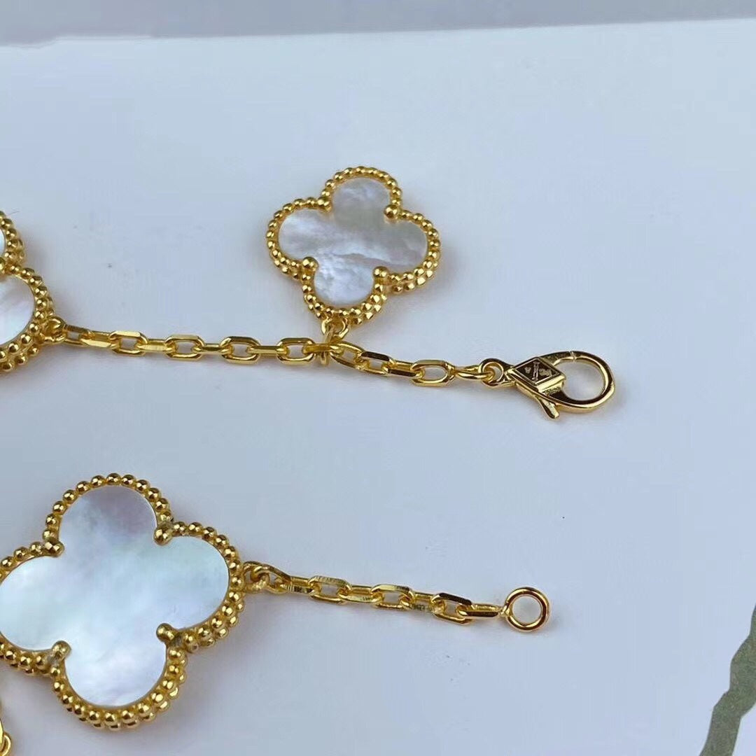 [Stellar Jewelry]MAGIC CLOVER MOP GOLD BRACELET 5 MOTIFS