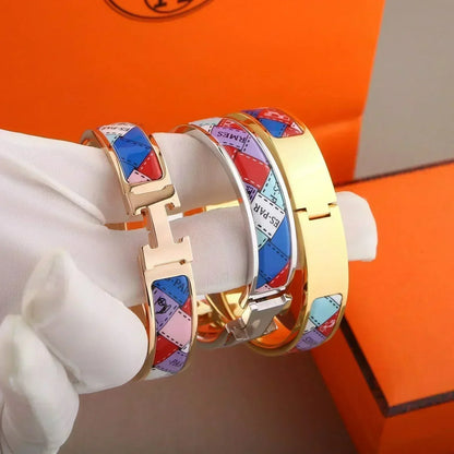 [Stellar Jewelry]H BRACELET DOTTED BORDER 12MM