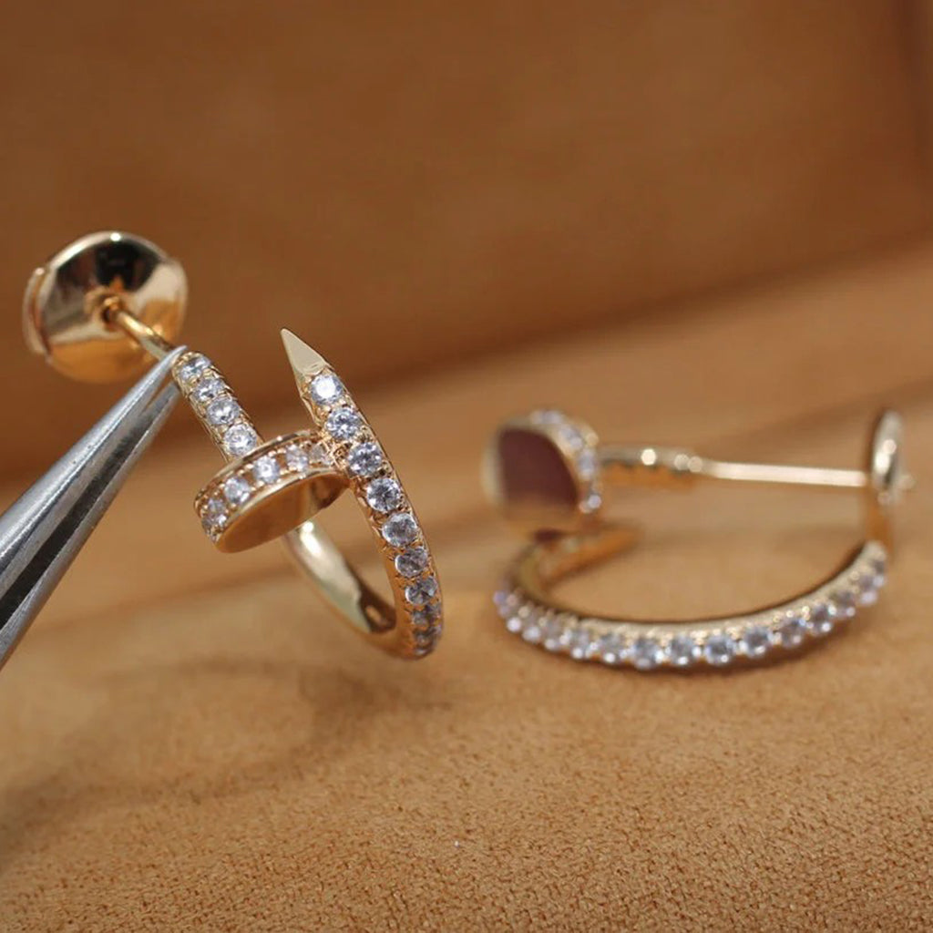 [Stellar Jewelry]JUSTE FULL DIAMOND SMALL EARRINGS