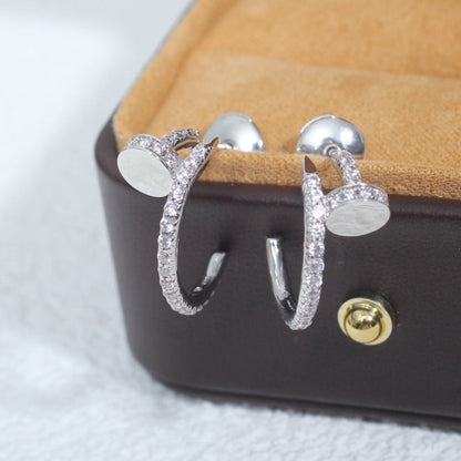 [Stellar Jewelry]JUSTE EARRINGS 12.75MM SILVER DIAMOND