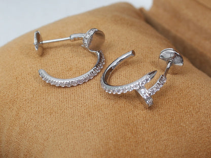 [Stellar Jewelry]JUSTE EARRINGS 12.75MM SILVER DIAMOND