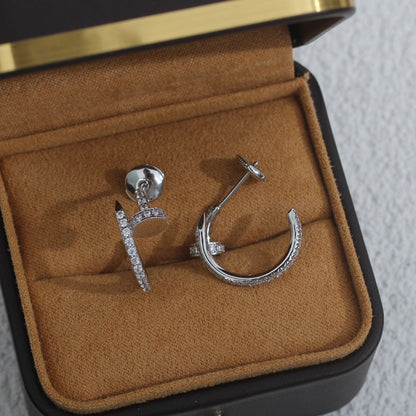 [Stellar Jewelry]JUSTE EARRINGS 12.75MM SILVER DIAMOND