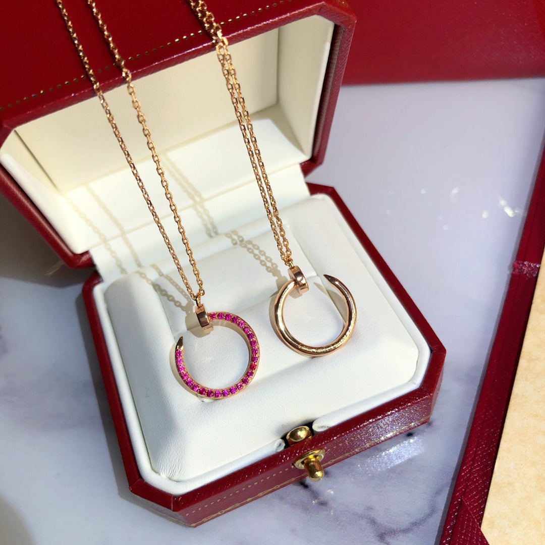 [Stellar Jewelry]JUSTE NECKLACE RED FULL DIAMONDS