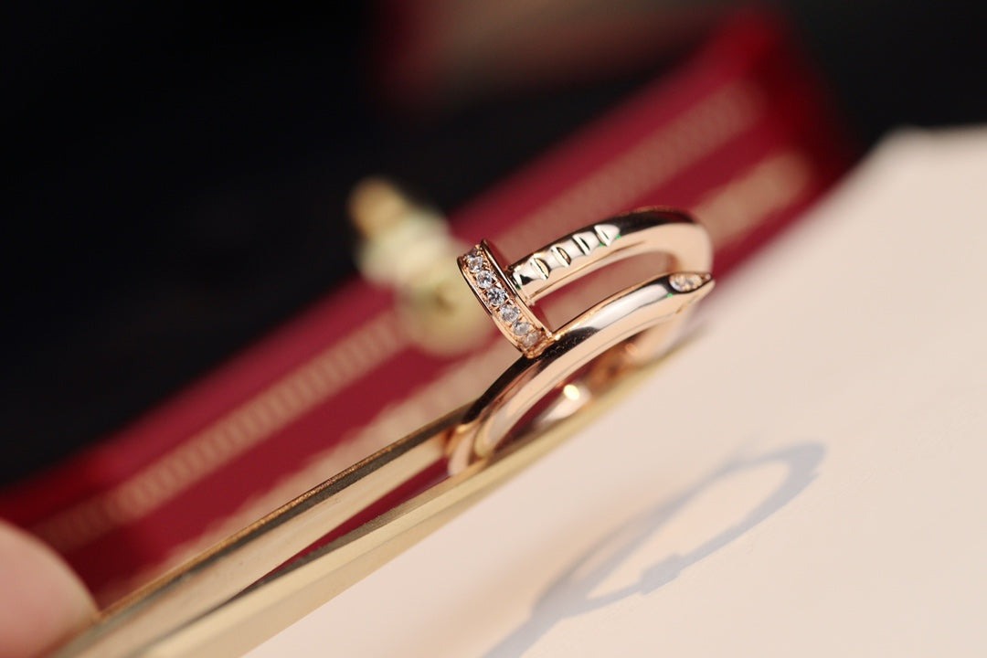[Stellar Jewelry]JUSTE RING 2.65MM PINK GOLD DIAMOND