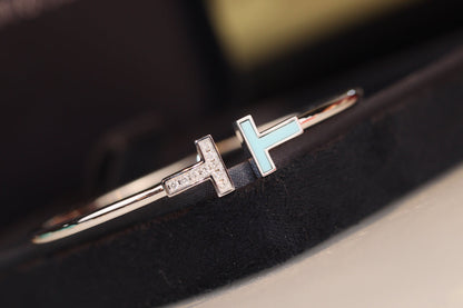 [Stellar jewels]T BRACELET 1.8MM TURQUOISE DIAMOND PINK GOLD